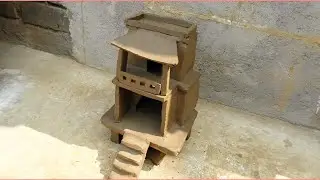 How to make mini house making with clay. मिट्टी से छोटा सा घर कैसे बनाएं।