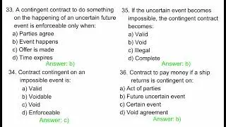 📘Indian Contract Act explained through objective question&ndash;answer format,quick revision.