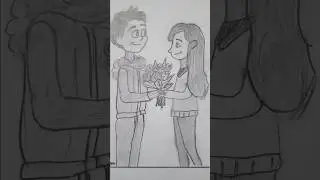Beautiful couple cartoon Drawing-50 ll #youtube #youtubeshorts #youtubeshort