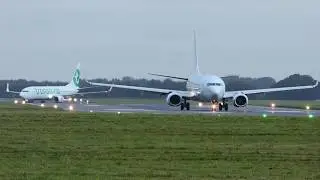 Transavia Crosswind Landing and Tui Take-Off at Norwich Airport