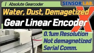 Gear scale, absolute linear encoder, 0.1um high resolution, Mitsubishi, Panasonic, BiSS - Gearcoder