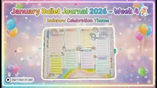 January Bullet Journal 2026 &ndash; Week 4 🎉| Rainbow Celebration Theme