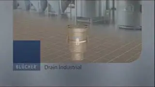 BLÜCHER® Drain Industrial for resin/vinyl floors and concrete/tiled floors with sheet membrane