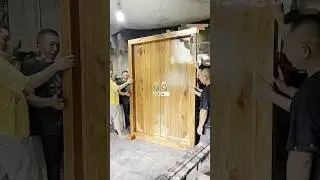 Old Elm Door with Copper Decoration | Antique Wooden Door Craft | UB Woodworks #viralvideo #viral