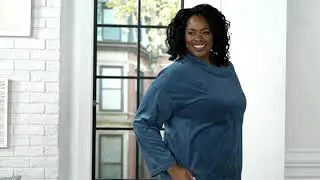 Carole Hochman Silky Velour Cowl Neck Lounge Set on QVC