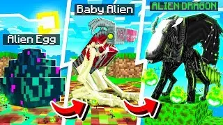 ЖИЗНЬ ИНОПЛАНЕТНОГО ДРАКОНА MINECRAFT!