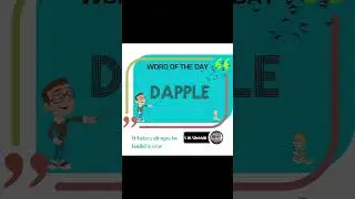 DAPPLE | WORD OF THE DAY | URDU MEANING    #viral #english #trending #shorts #shortsviral