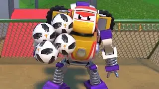 Fu&szlig;ballspiel gegen das B&Ouml;SE ROBOTER AUTO! | RoboFuse - Superhelden Rettung | Auto Videos f&uuml;r Kinder
