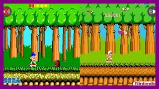 Wonder Boy Vs Adventure Island [MASTER SYSTEM VS NES]