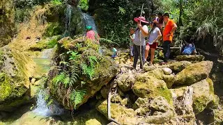 We Discovered Spring Falls in Abra 🌿 A Breathtaking Waterfall with Natural Rock Formations