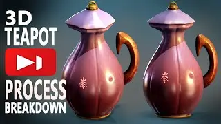 Making a stylized teapot model with Autodesk Maya 2023, Zbrush, and Substance 3D Painter