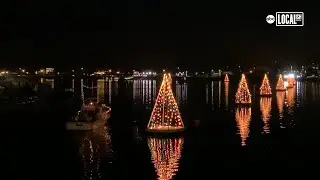 Floating Christmas trees light up bay continuing holiday tradition | All Good
