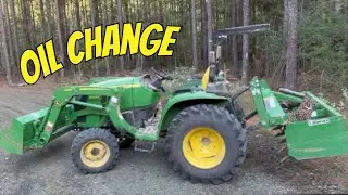 John Deere 3025E Oil Change