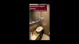 Worlds BEST Airport Shower | Qatar Airways lounge, Doha 🇶🇦