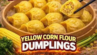 Yellow Corn Flour Dumplings Recipe #cooking #food #recipe #dumplings 