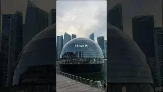 Apple Store in the river of Marina Bay, Singapore #shorts #travel #luxuryhotel #nightlife