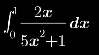 Integration of 2x/5x^2+1 from 0 to 1 | Substitution in Definite Integration