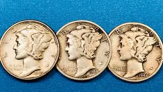 $20,000 US 1944 Mercury Dimes - United States Coins