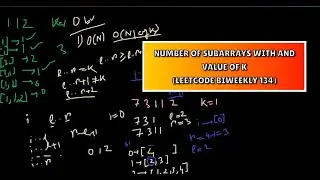 Number of Subarrays With AND Value of K (Leetcode Biweekly 134)
