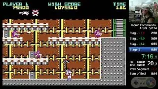 Bionic Commando (C64) Any% 8:23 (8:05 w/o loads)
