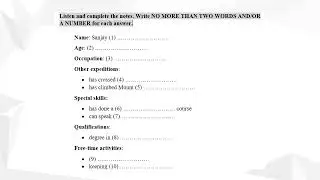 IELTS listening practice test - band 4