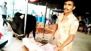 Beef Cutting Skills In Bangladesh. Beef Meat Cutting.  Good job Butcher.