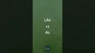 Like vs As 🤔 What's the Difference? English Explained #words #meaning #difference #english #esl