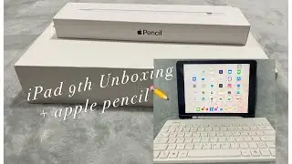 unboxing iPad 9th Generation 2021 Silver 🐶+ apple pencil ✏️  + accessories aesthetics vlog