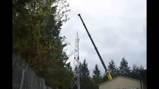 Stacking a 140 foot self support tower (timelapse)