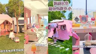 (pt99) cute pink camper life daily vlog camp life plus pack with me for travel asmr and cozy life