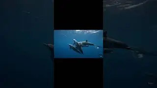 Deep Blue Echoes... #ocean #fish #oceanlife #veo3