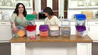 LocknLock XL 50-Cup Flip Top Storage Container with Wheels on QVC