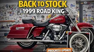Мотоцикл Road King 1999 года выпуска в заводской комплектации | Спицы, белые боковины шин и завод...
