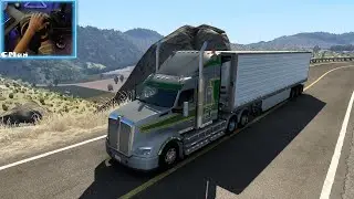 American Truck Simulator (ATS) Reforma Map Mod Mexico - Kenworth T610 [Steering Wheel Gameplay]