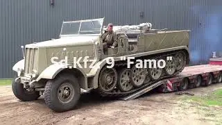 Sd.Kfz. 9 Famo, German heavy half-track of World War II, Maybach HL108 engine sound #ww2 #germanarmy