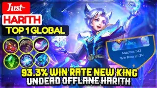 93.3% Win Rate New King, Undead Offlane Harith [ Top 1 Global Harith ] Just- - Mobile Legends