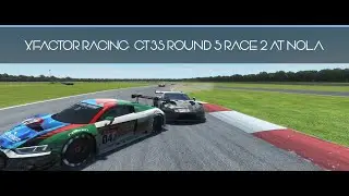 Racing GT3s with the XFactorRacing league round 5 race 2 at Nola in rFactor 2