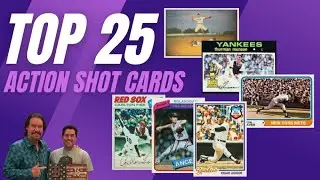My Top 25 Action Shot Vintage Baseball Cards in My Collection