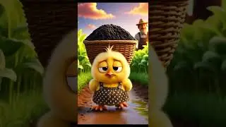 Poor Chick Saved Sick Mom 💔 | Emotional Short Story 🐥 #cute #cartoon #youtubeshorts#global#viral