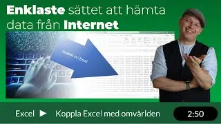 H&auml;mta data fr&aring;n Internet till Excel - superenkelt!