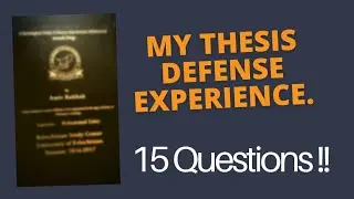 My Thesis Defense Experience | What 15 Questions They Asked @socialreview1