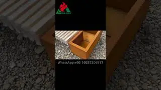 Rusted Outdoor Corten Planter with Bench#planter #flowerpots