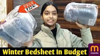 Meesho Home Decor Haul, Best Gift Idea For Winters, Woollen Bedsheet, Fitted Bedsheets, Shikha