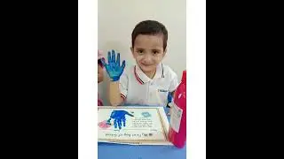Classes: Play Group / Nursery, Activity: Palm Printing - My First Day at School.