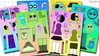 Sprunki OC Human Edition Sticker Book 🤪 스프런키 OC 휴먼에디션 스티커Asmr