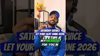 Let your light SHINE in 2026!!! No more letting fear stand in between you and God #SaturdayService
