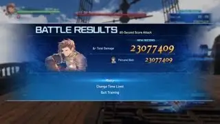 Granblue Fantasy: Relink - Rackam 60sec Score attack, no aerial shotgun (23mil)