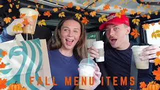 TRYING NEW FALL MENU ITEMS AT STARBUCKS!!