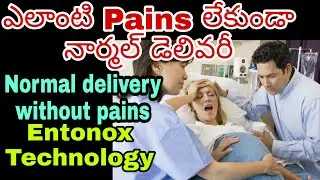 painless normal delivery | normal delivery without pain in telugu | entonox technology in telugu