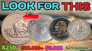 Rare U.S. Quarter Dollar Coins Collection 🇺🇸 | Kansas 1861, Georgia 1788, Wyoming 1890 & 1981 